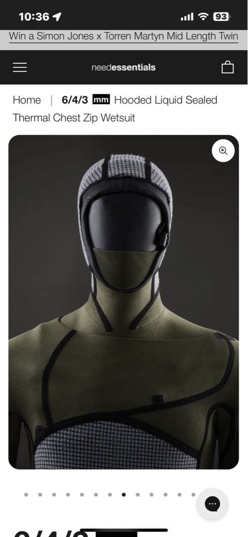 真冬対応Need essentials フード付きウェットスーツ