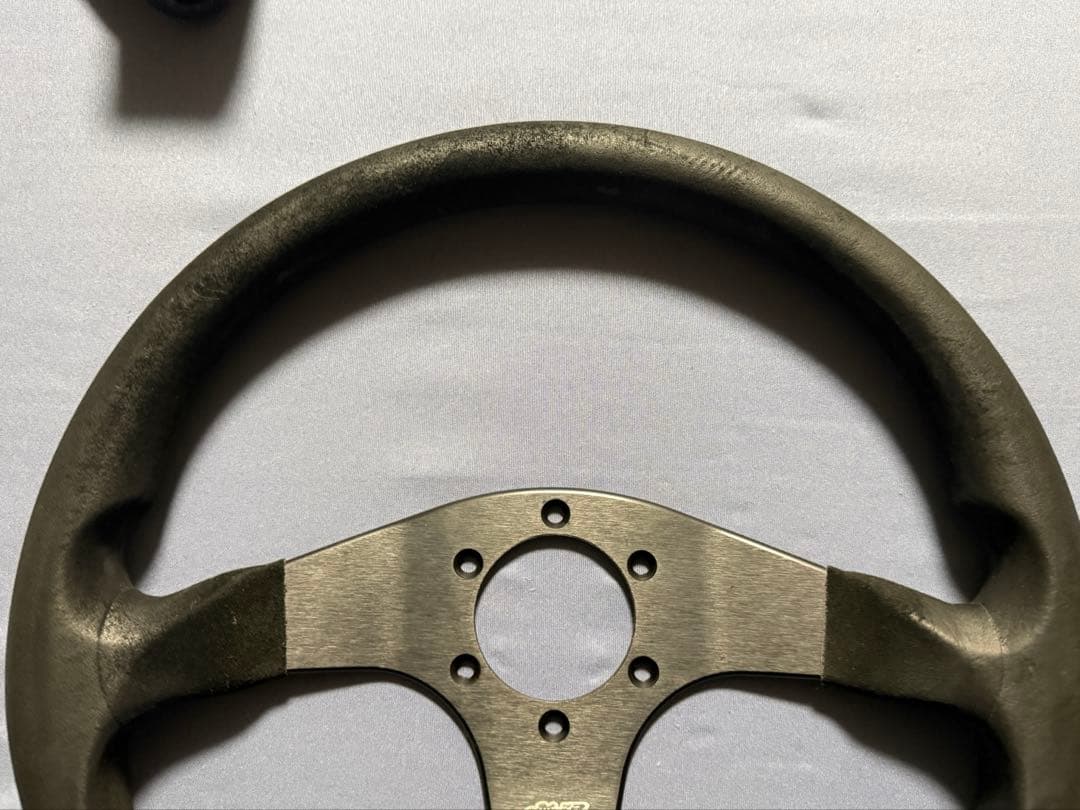 無限 MUGEN ステアリング momo 純正品 バックスキン