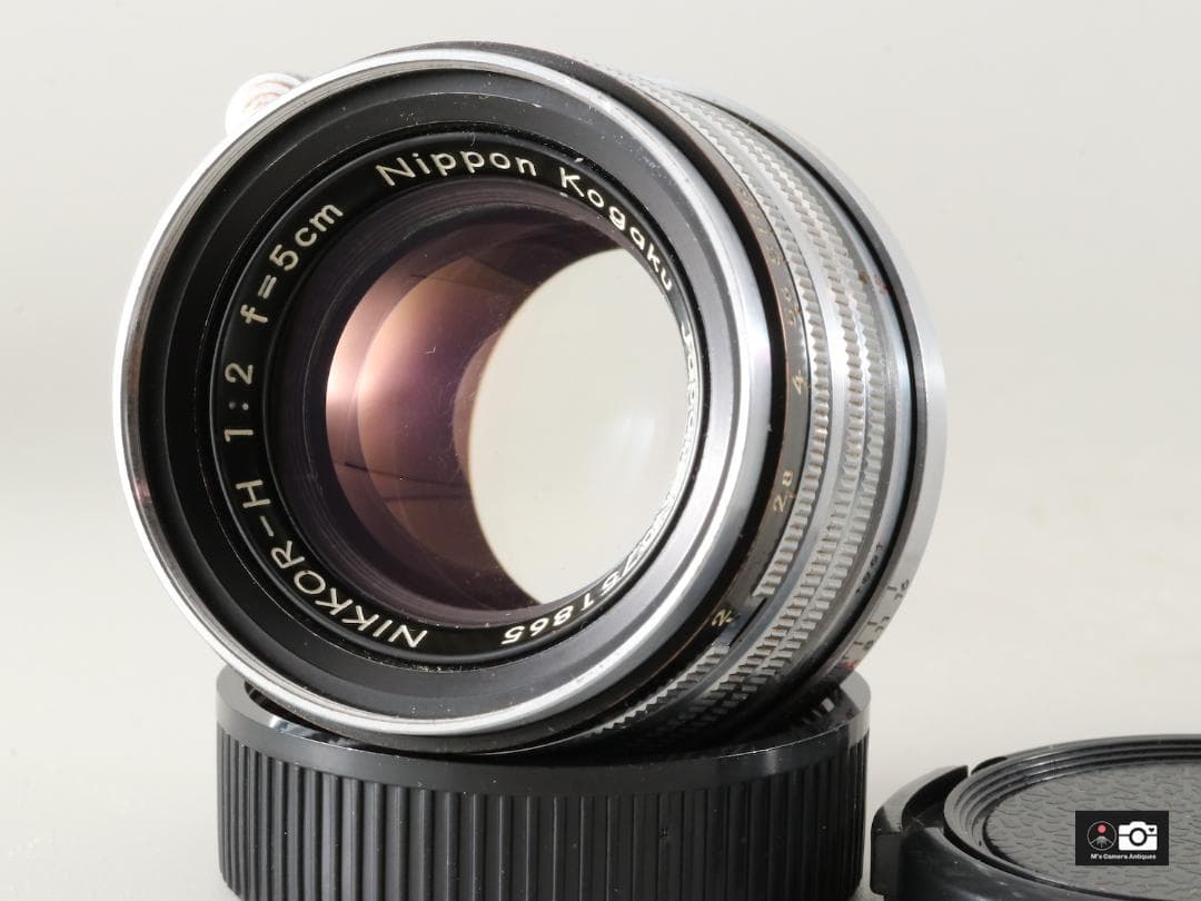 希少美品Nikkor H 5ｃm F/2 黒帯ライカＬ３９レンズ整備済２