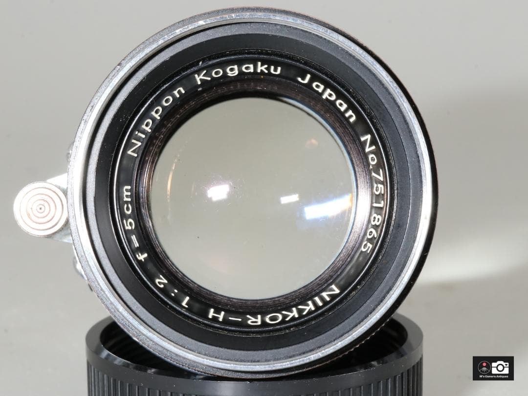 希少美品Nikkor H 5ｃm F/2 黒帯ライカＬ３９レンズ整備済２