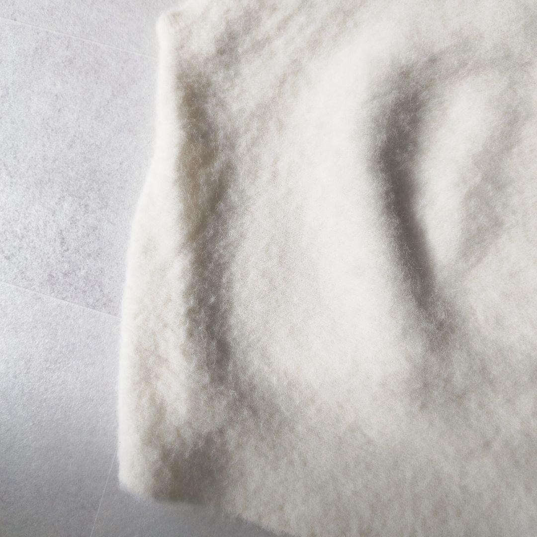 BEARDSLEY アルパカシャギーニットジレ ふわふわベスト ホワイト