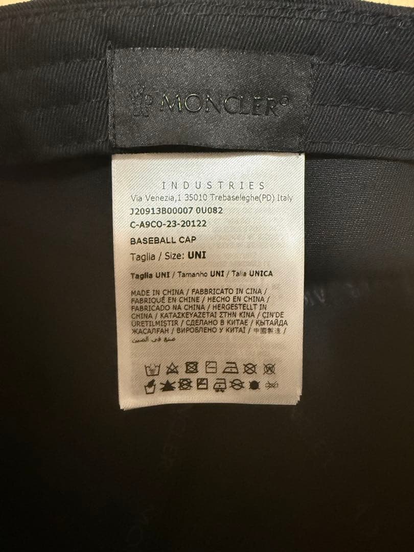 MONCLER ベースボールキャップ