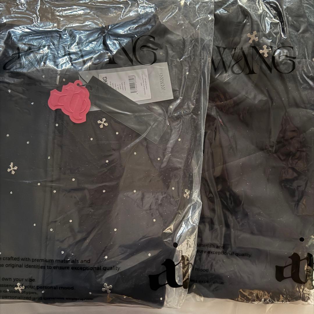 ANDWANG kirakira jewel zip up パーカー スカート