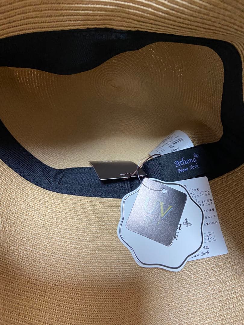 本日限定価格　タグ付き　Athena New York ベージュ リボングリーン