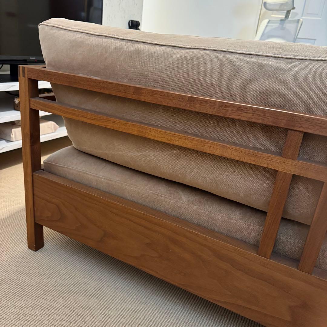 【shika】広松木工 リポーゾソファ／ベージュ2人掛けソファ