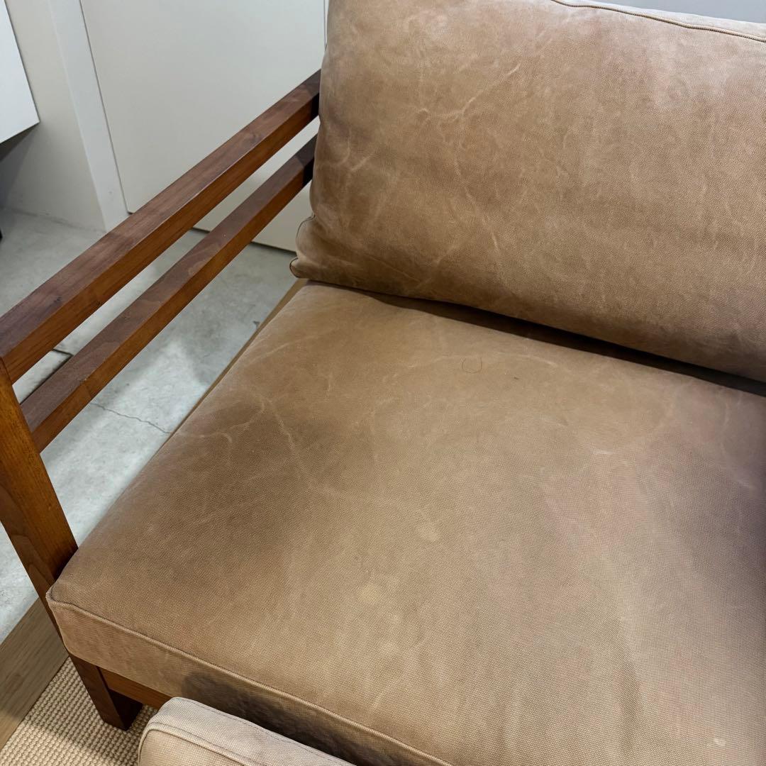 【shika】広松木工 リポーゾソファ／ベージュ2人掛けソファ