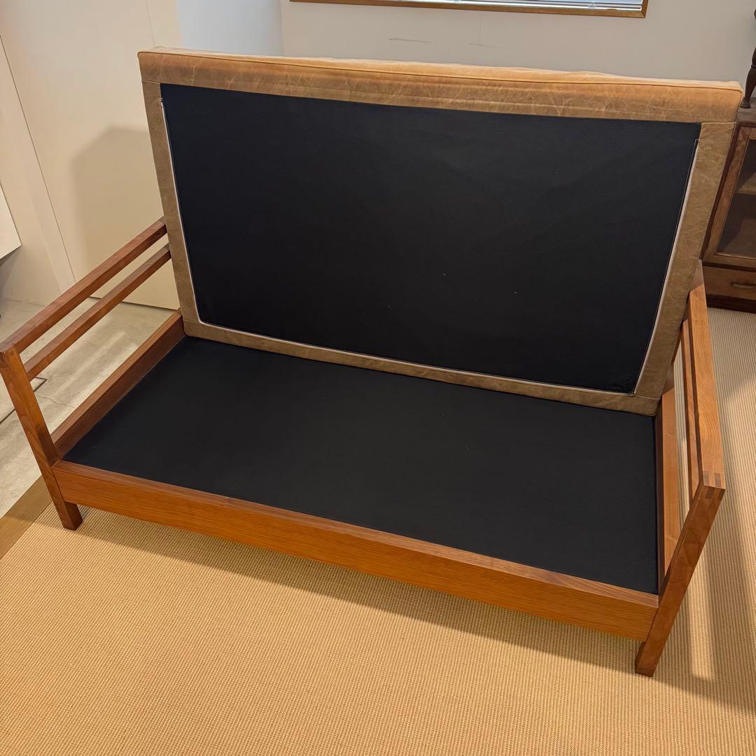 【shika】広松木工 リポーゾソファ／ベージュ2人掛けソファ