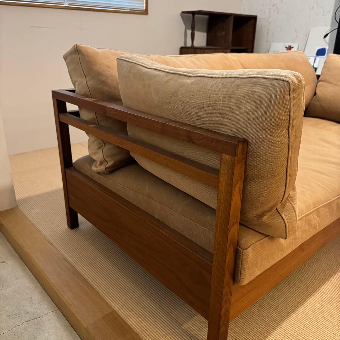 【shika】広松木工 リポーゾソファ／ベージュ2人掛けソファ