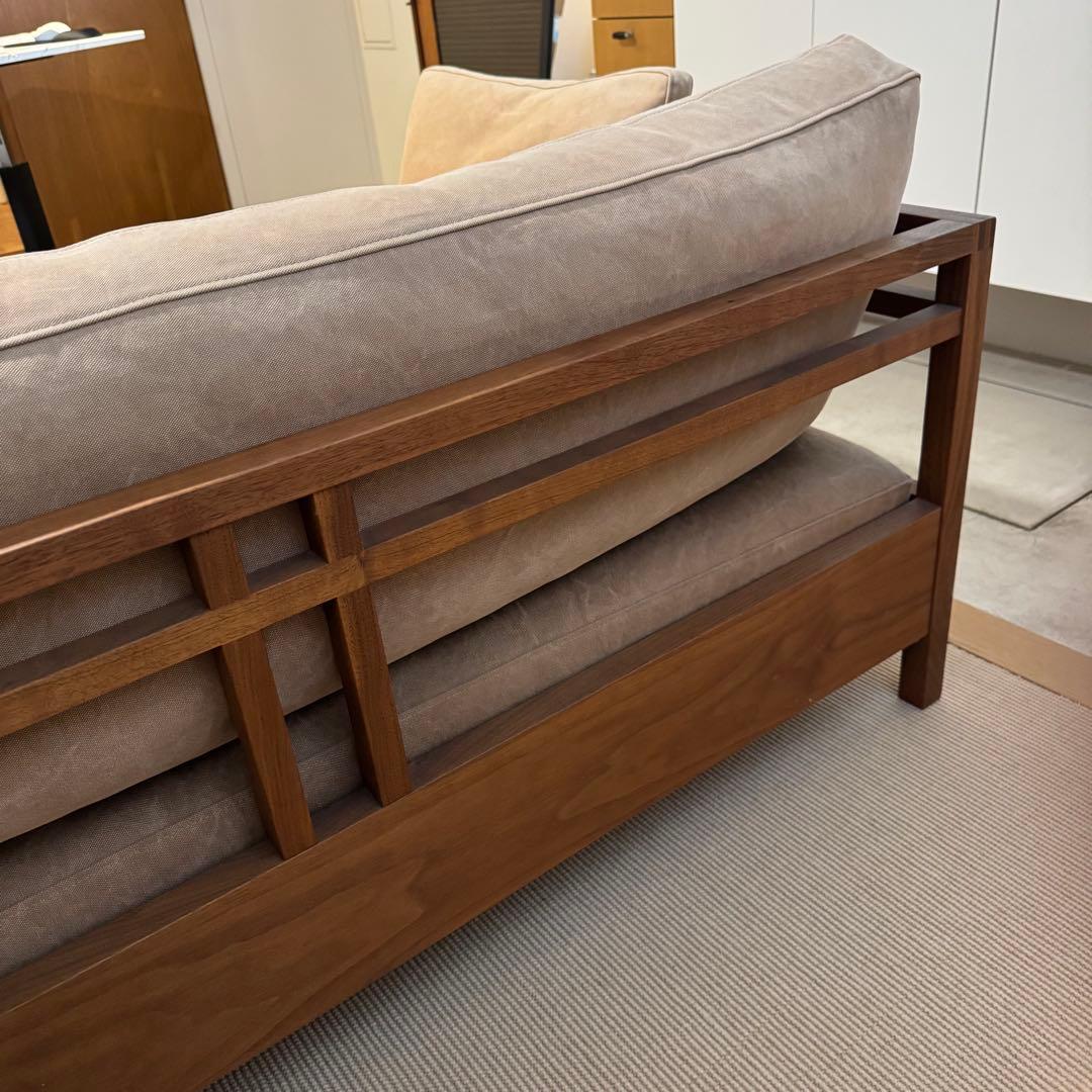 【shika】広松木工 リポーゾソファ／ベージュ2人掛けソファ