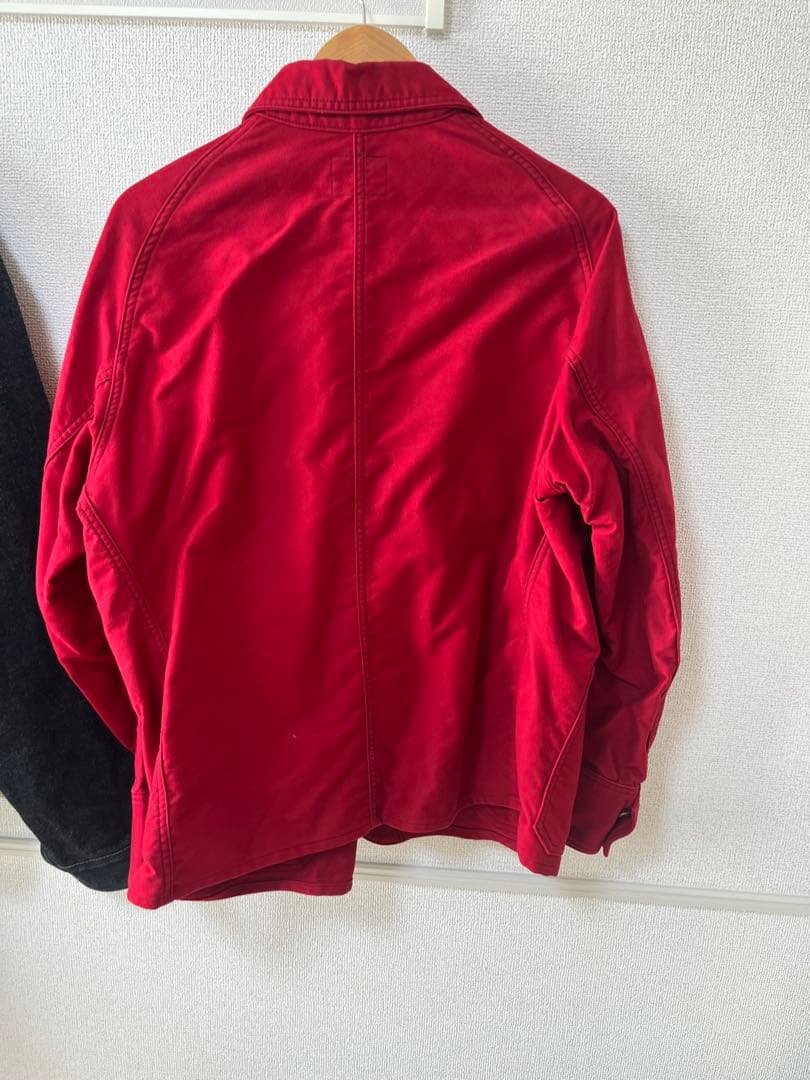 赤 カバーオール ボタン付き