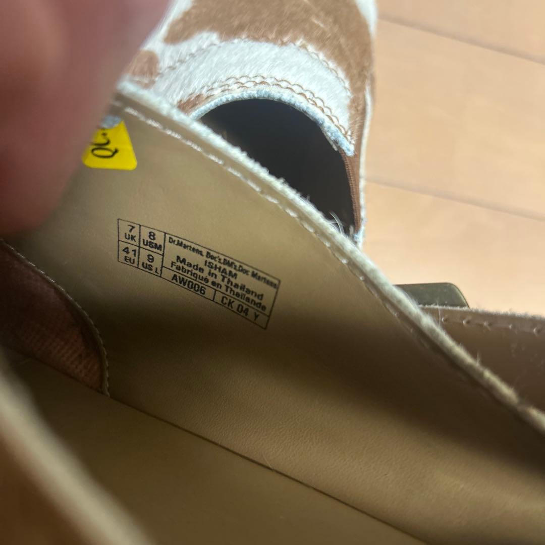 牛柄ファーサンダル バックストラップ