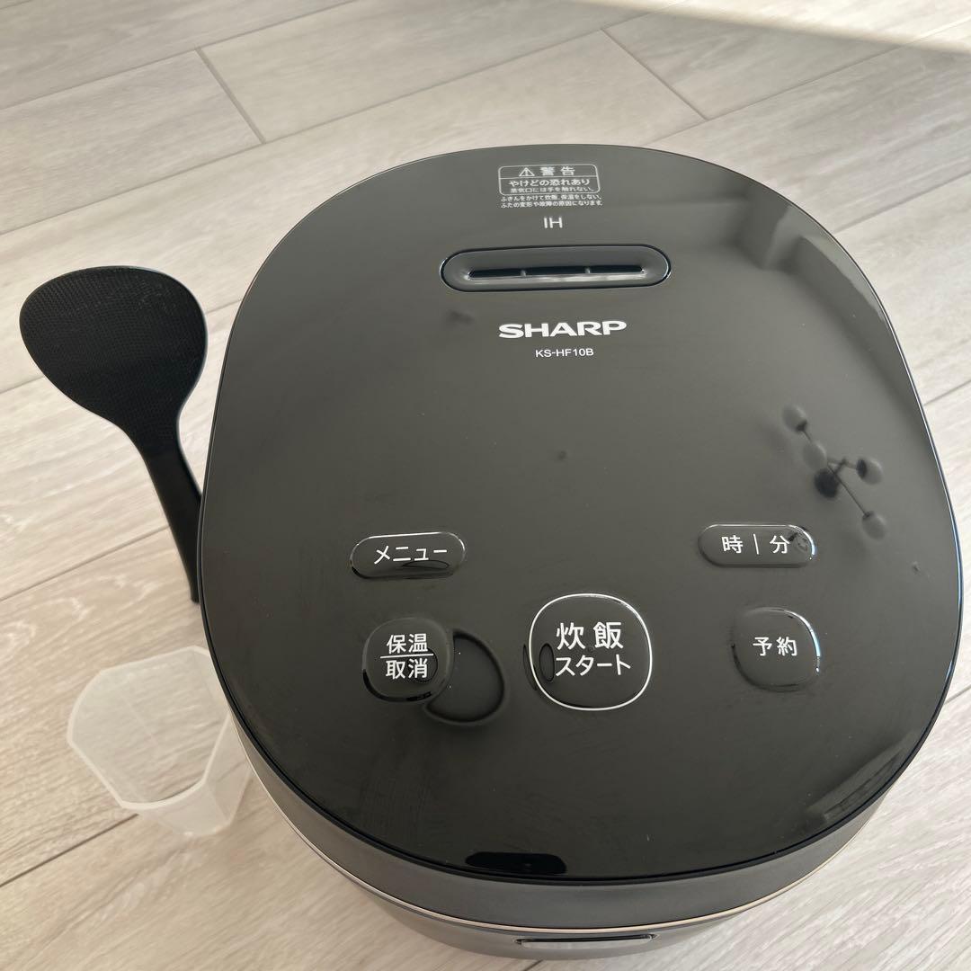m SHARP KS-HF10B 炊飯器 IH 5.5合 しゃもじ付