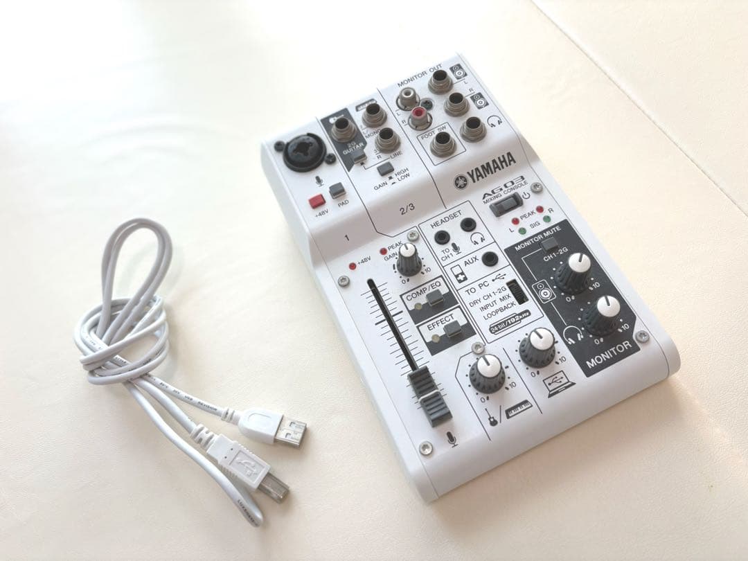 YAMAHA AG03 ミキシングコンソール 本体　オーディオインターフェース