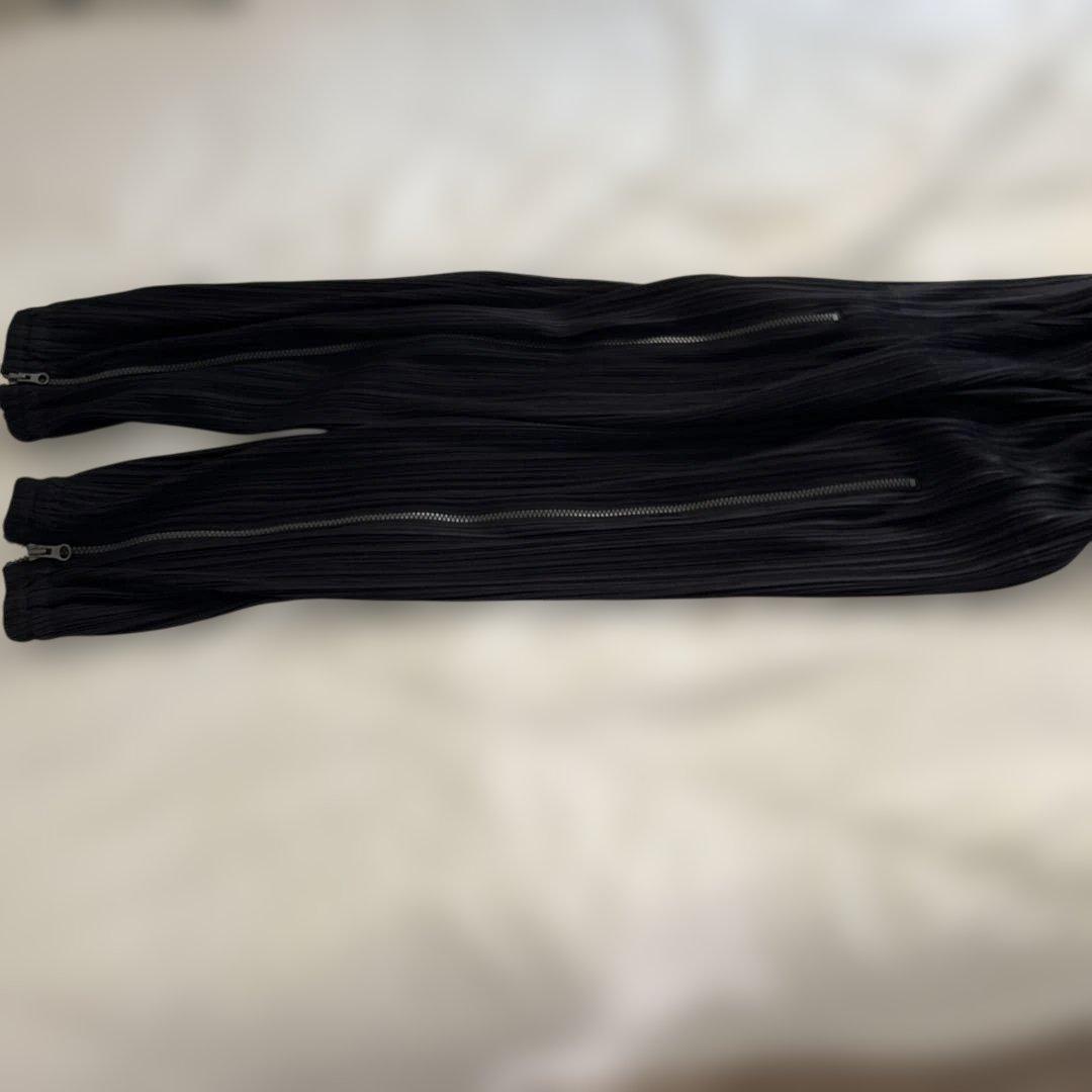 【美品】プリーツプリーズ ジョガーパンツ ジップ 黒 3 L相当