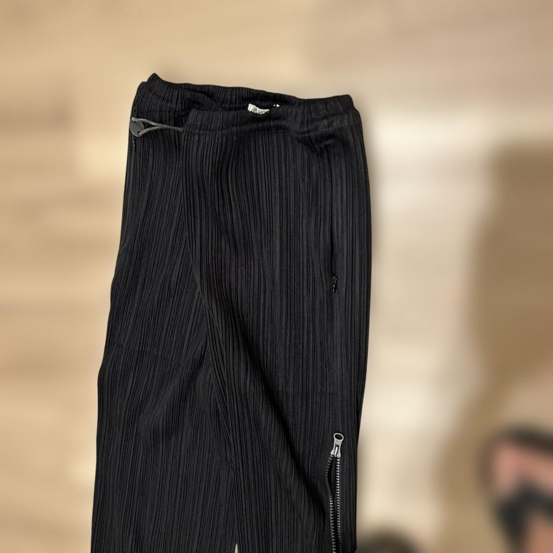 【美品】プリーツプリーズ ジョガーパンツ ジップ 黒 3 L相当