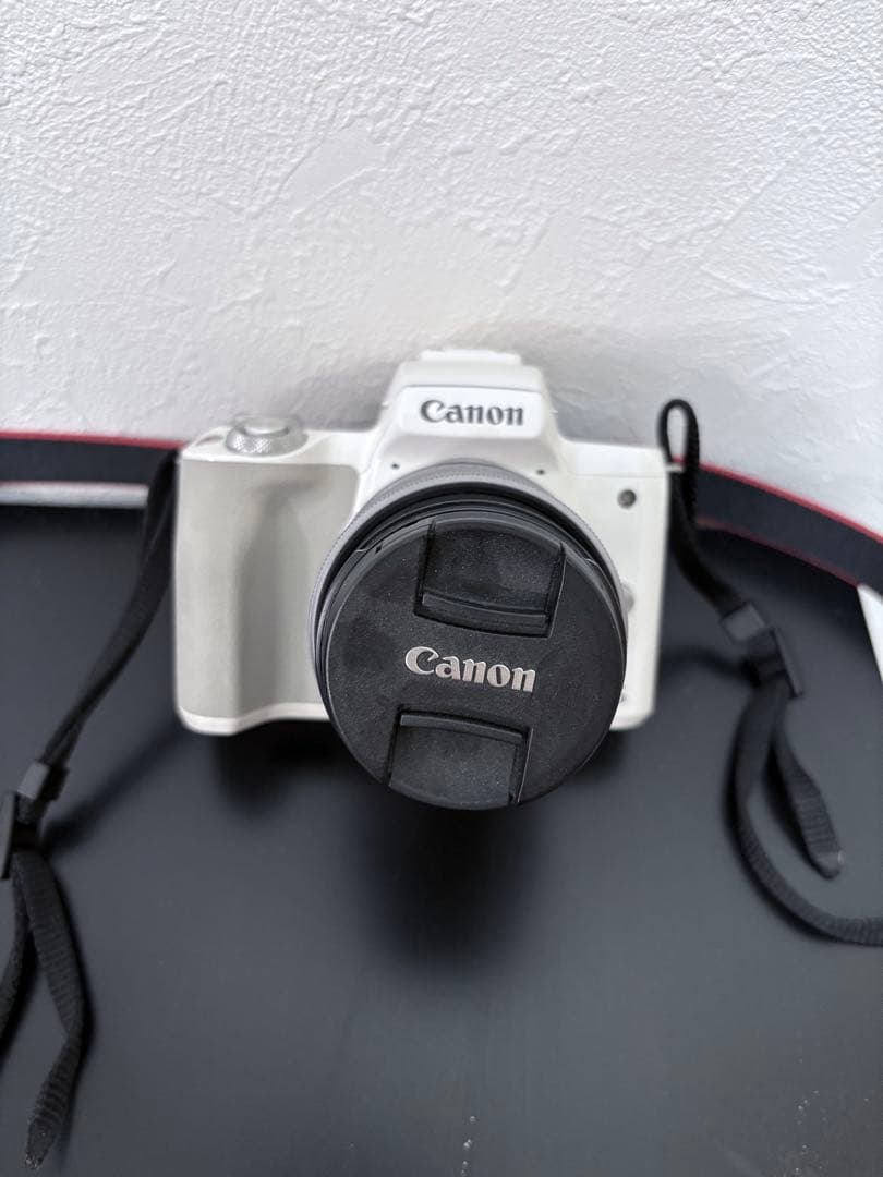 Canon ミラーレス一眼カメラEOS Kiss Mダブルレンズキット ホワイト