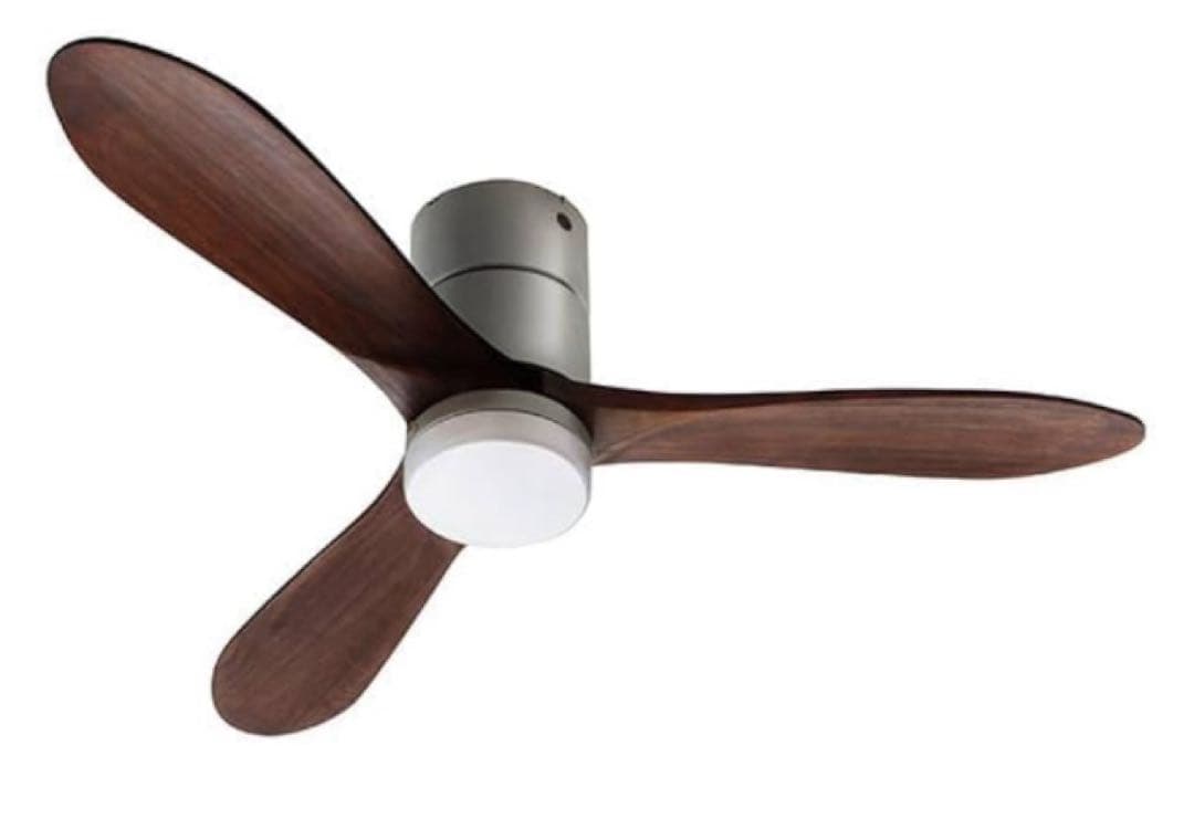 シーリングファン 木製羽根 LEDライト付き