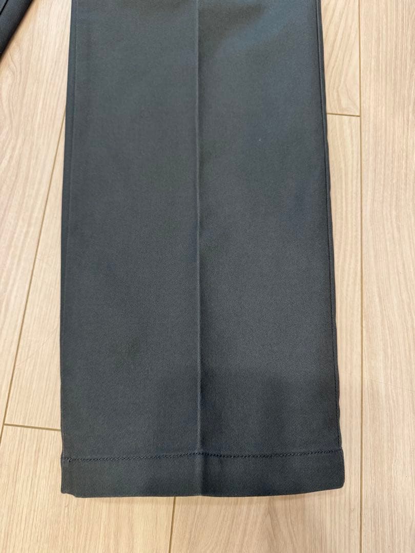 ワコマリア ディッキーズ L 24FW チャコール PLEATEDTROUSER
