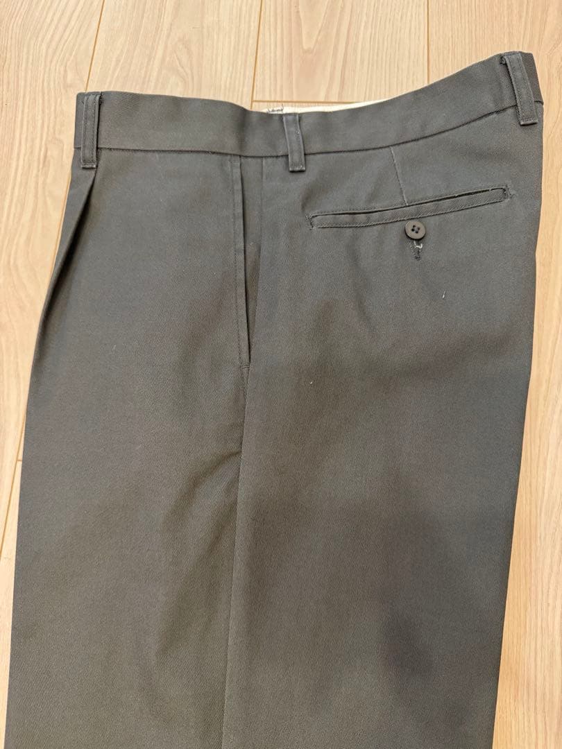 ワコマリア ディッキーズ L 24FW チャコール PLEATEDTROUSER