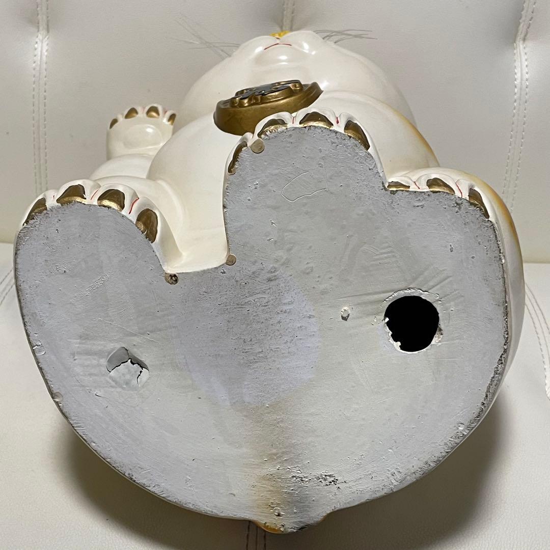 招き猫 超特大 超大型42cm 縁起物 置物 陶器製 福寿 招福 貯金箱