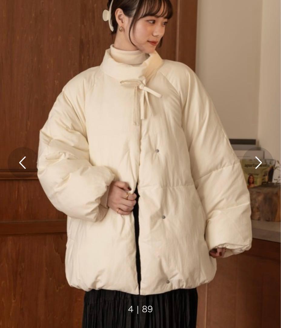 hinari 中綿リボンミドルコート　Sサイズ