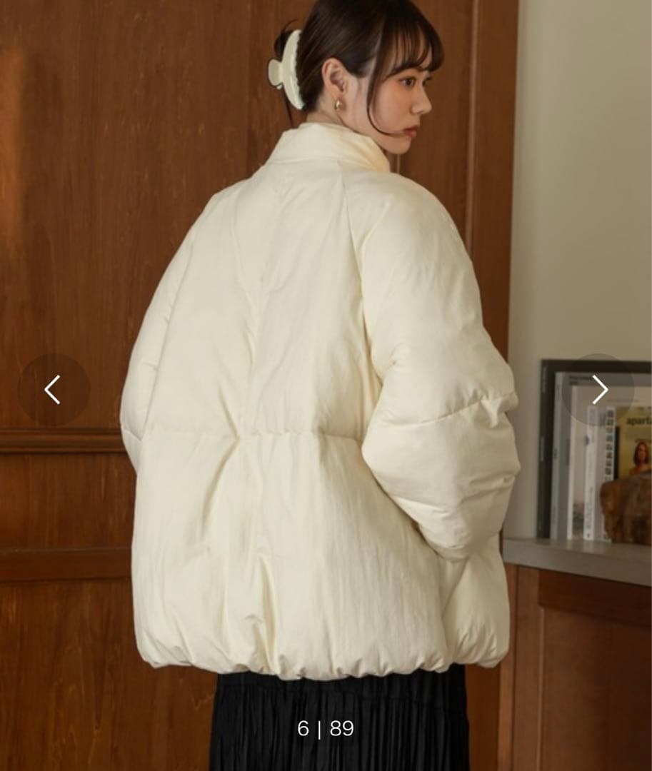 hinari 中綿リボンミドルコート　Sサイズ