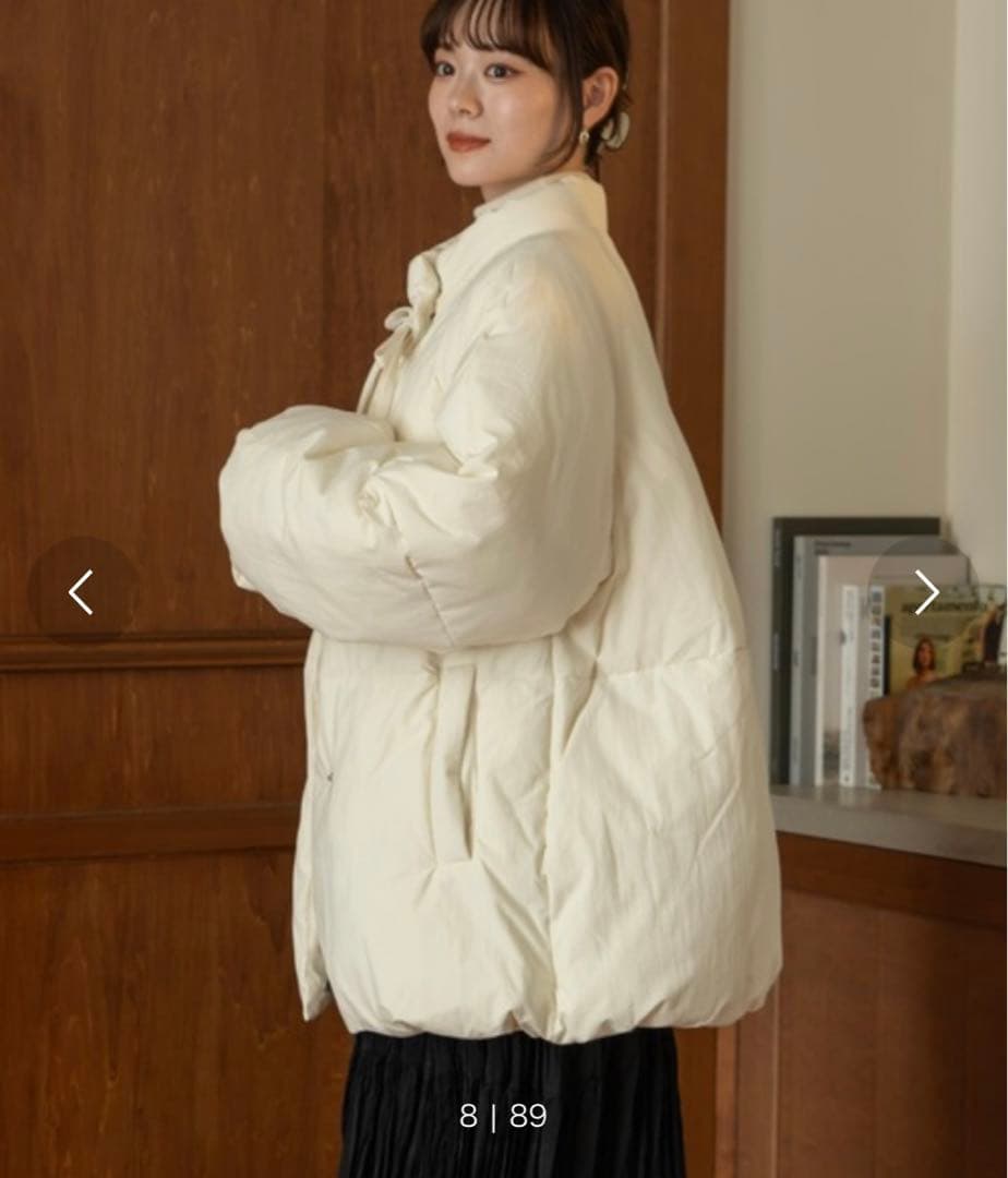 hinari 中綿リボンミドルコート　Sサイズ