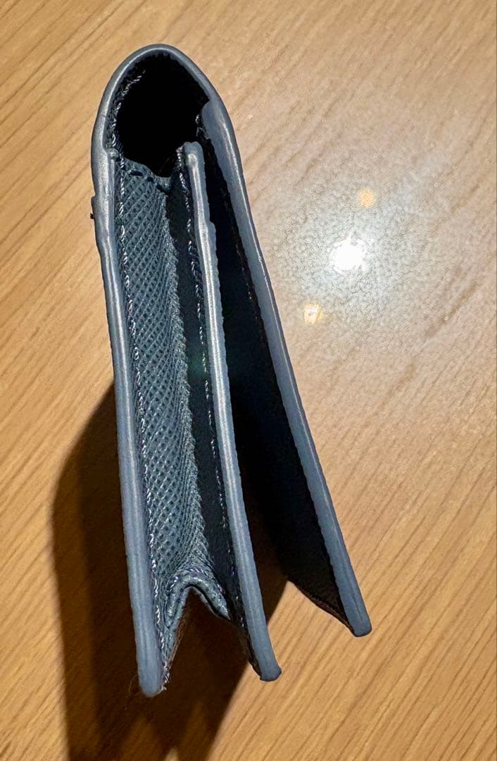 【美品】MONTBLANC モンブラン 名刺入れ レザー デニムブルー 本体のみ