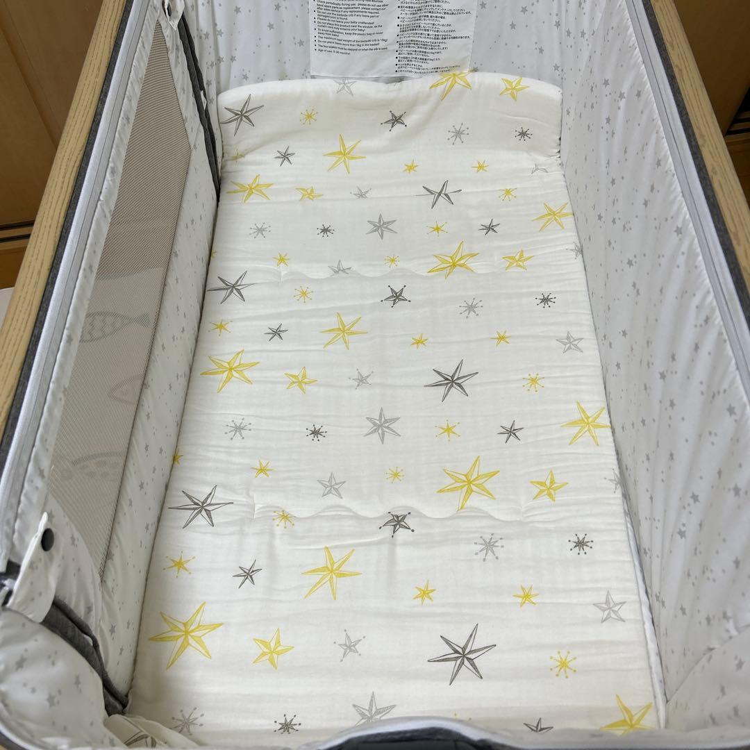 2点セット　HZDMJ メッシュカバー付ベビーベッド たまひよ　ごろ寝マット