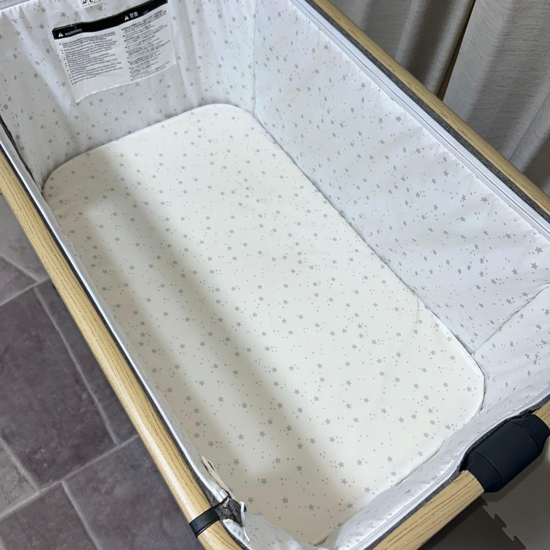 2点セット　HZDMJ メッシュカバー付ベビーベッド たまひよ　ごろ寝マット