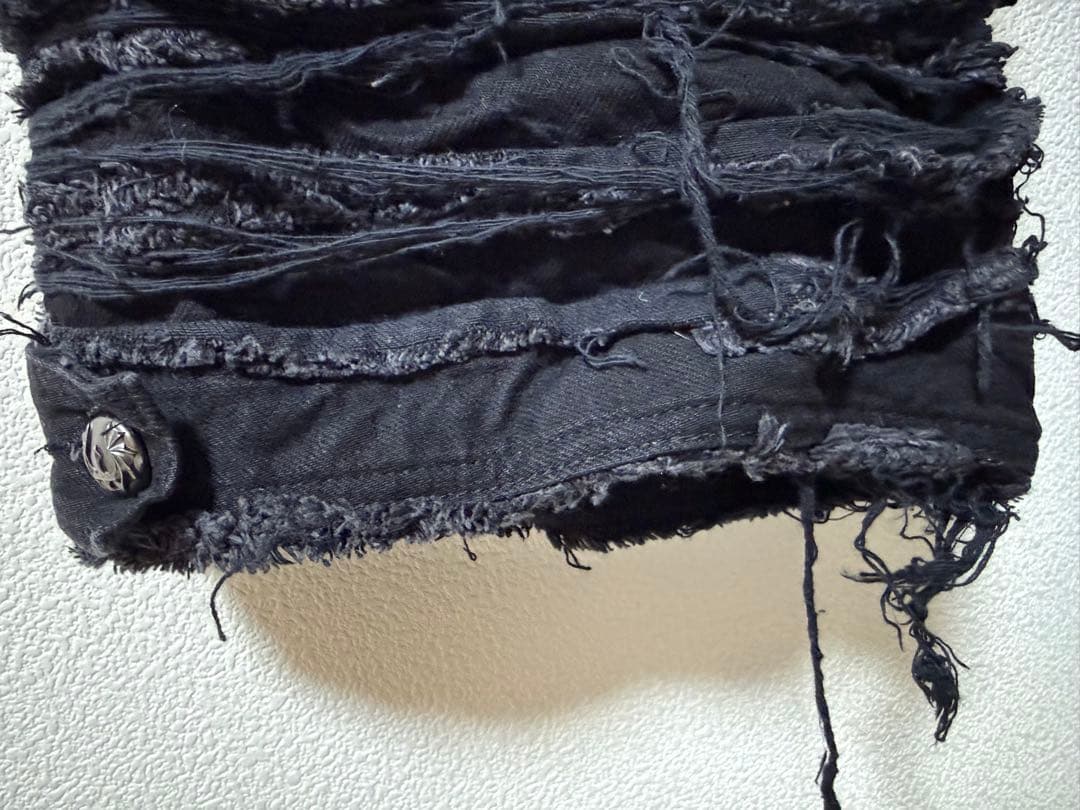 UNIZworld White Eyes Pants ダメージワイドデニムパンツ