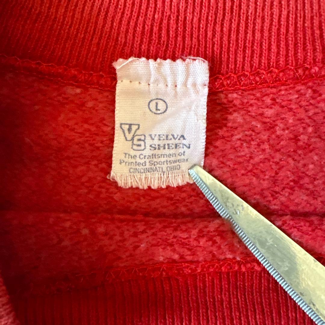 ベルバシーン　ビンテージ　スウェット　ブルドッグ　赤