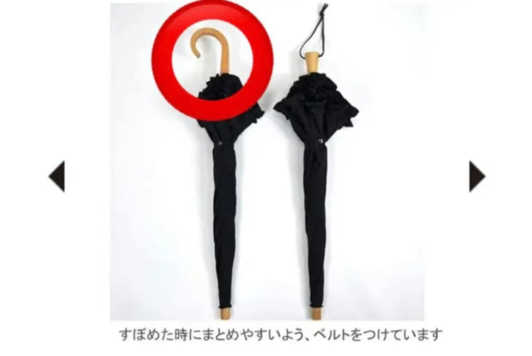 未使用　サンバリア100 2段　フリル　日傘　ネイビー　紺