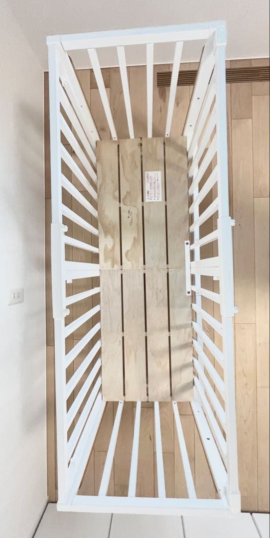 ★mm ★ソイネール3 ホワイト木製ベビーベッド