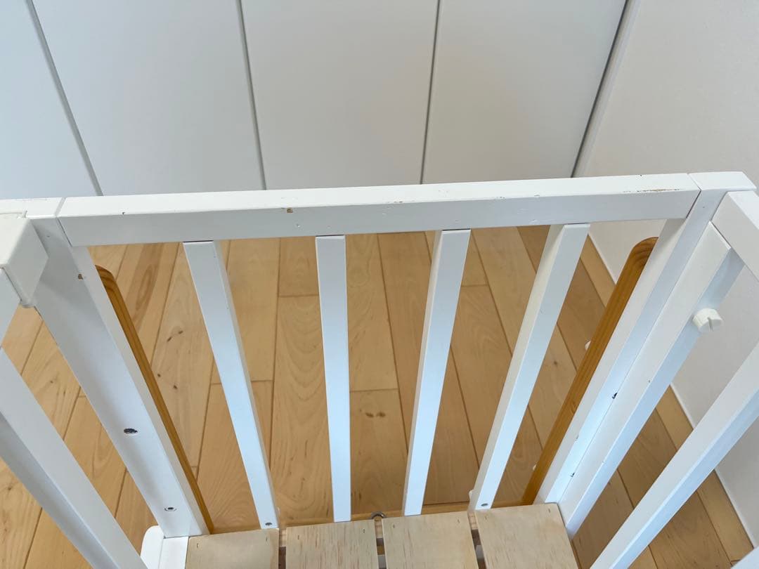 ★mm ★ソイネール3 ホワイト木製ベビーベッド