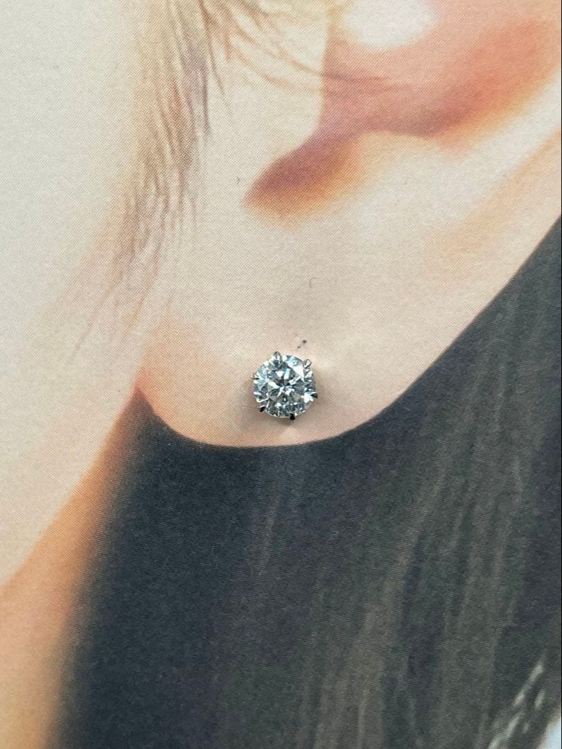 専用JJ256★高級 ダイヤモンド0.4ctプラチナ 片耳ピアスCGLソ付