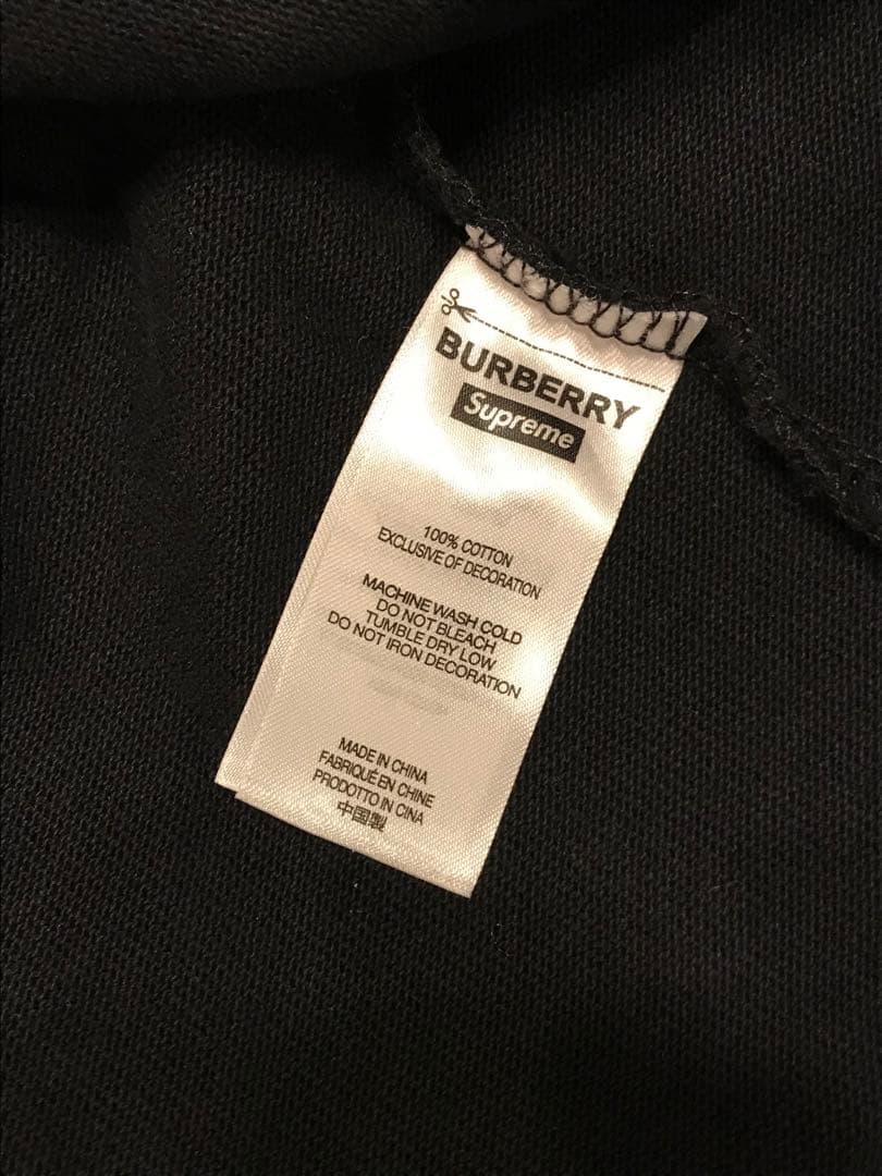 Supreme シュプリーム バーバリー　ラガーシャツ　ブラック　黒