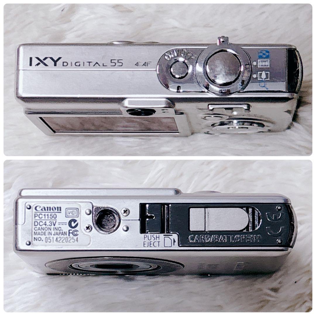 【人気】Canon IXY DIGITAL55シルバーコンデジカメラ女子オールド