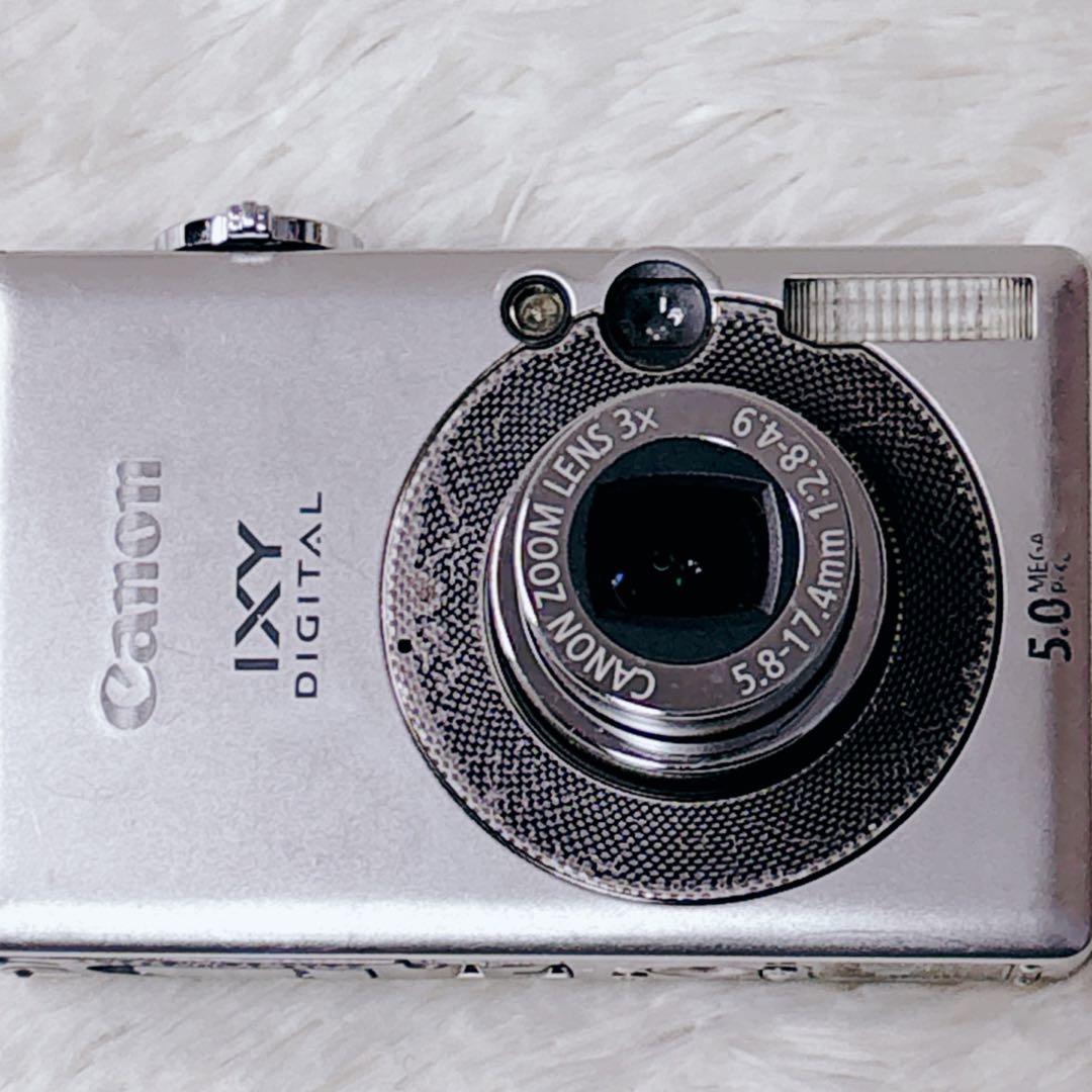 【人気】Canon IXY DIGITAL55シルバーコンデジカメラ女子オールド