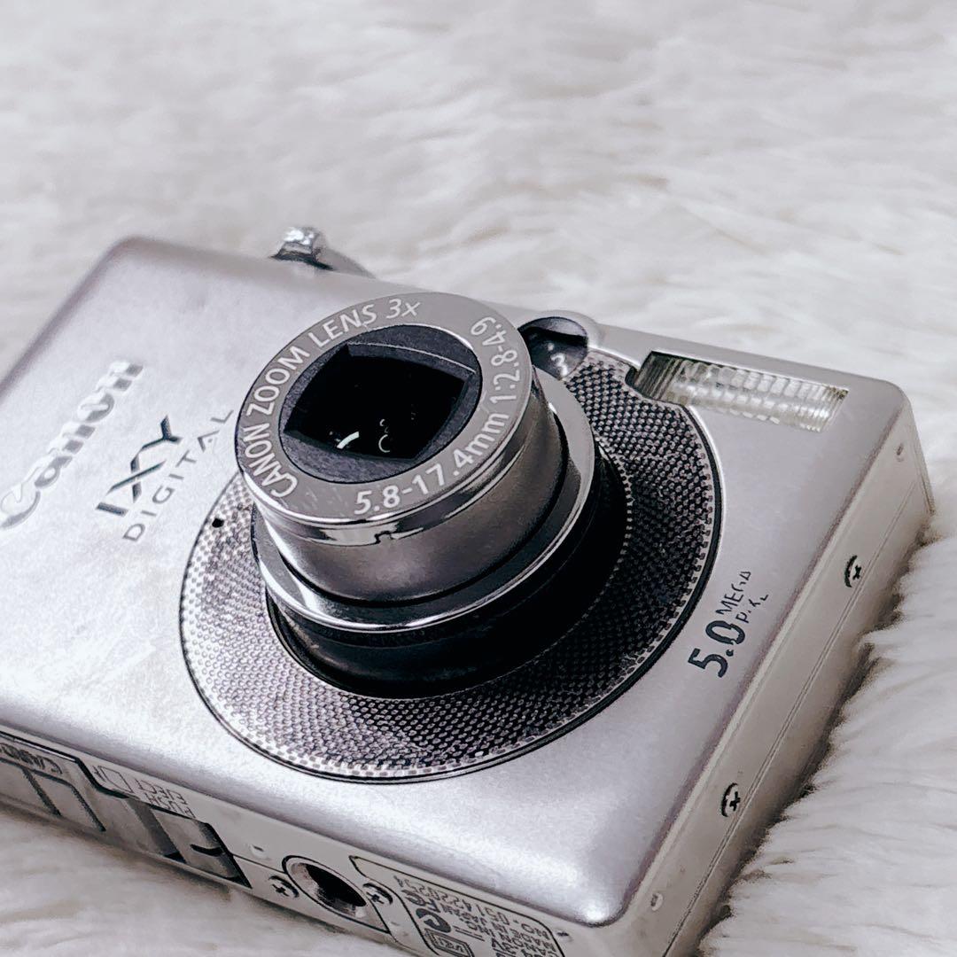 【人気】Canon IXY DIGITAL55シルバーコンデジカメラ女子オールド