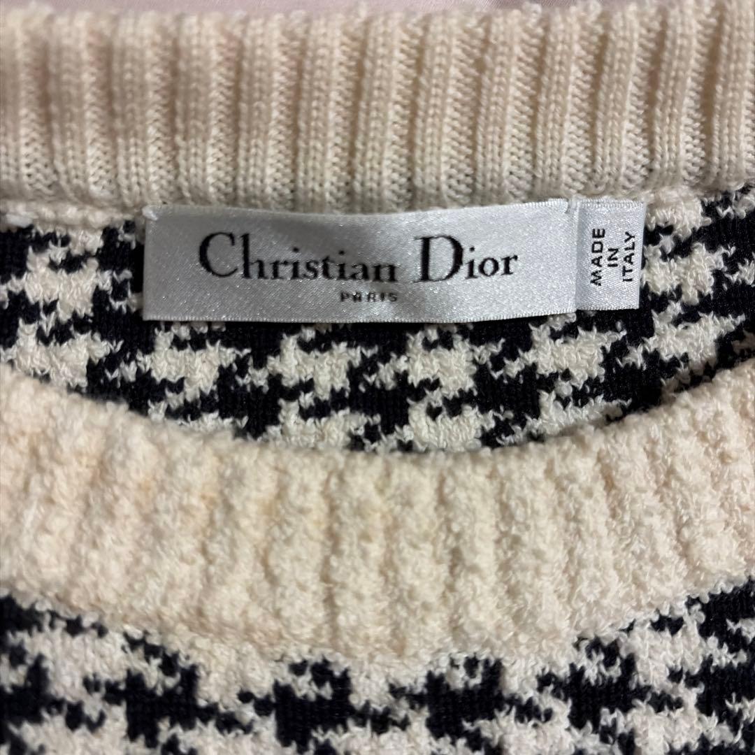 お値下げ　クリスチャンディオール　千鳥　ニット　ワンピース