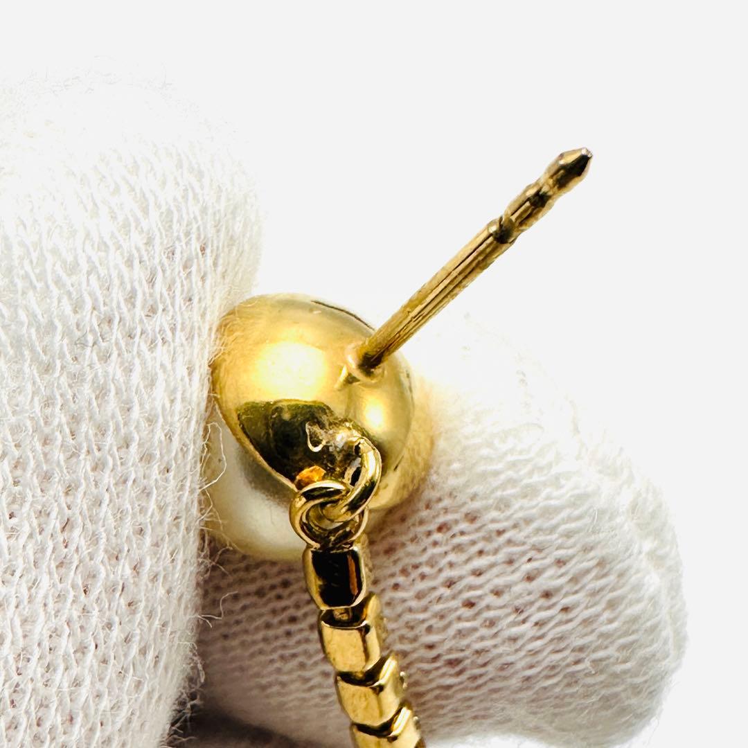 現行品　Dior Tribales ピアス　メタル　レジンパール　クリスタル