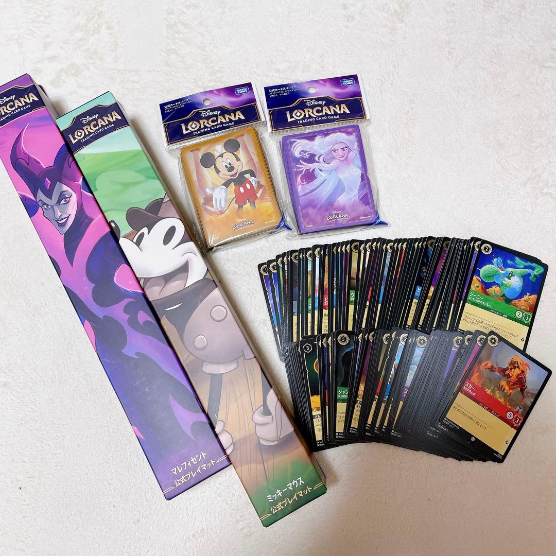 ディズニー　ロルカナ　LORCANA カード　カードスリーブ　プレイマットセット