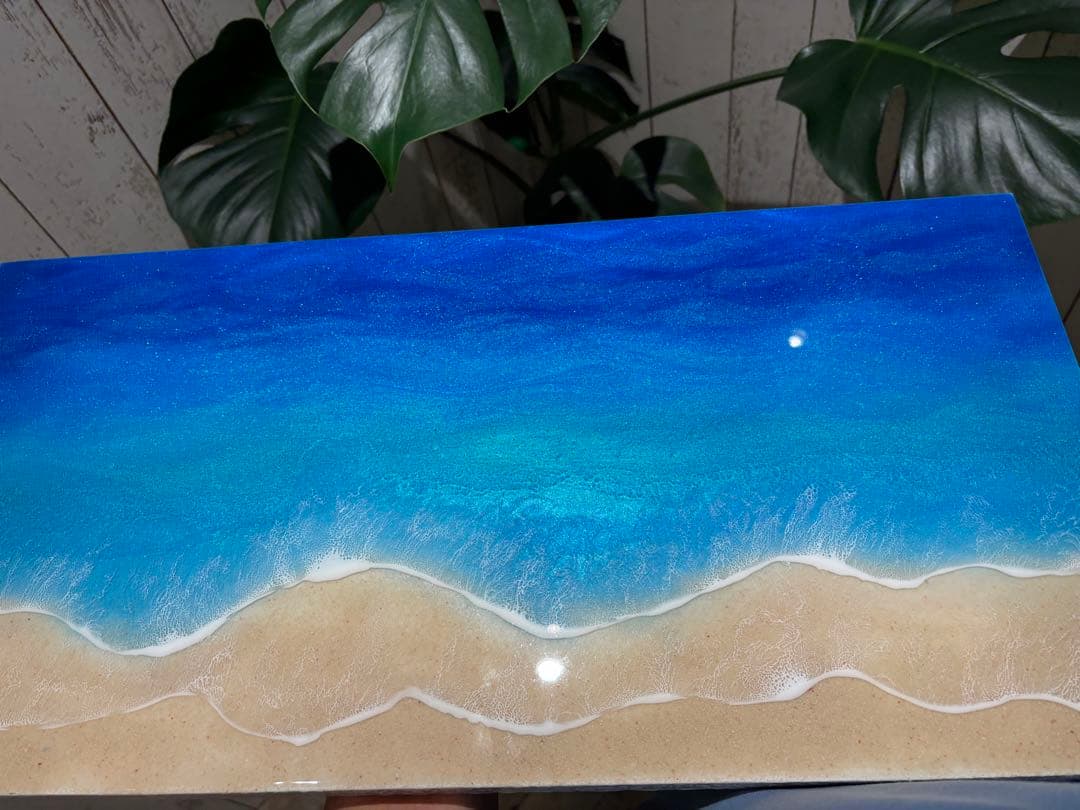 スポーツマン30×60海アート　オーシャンアート　レジンアート　アート　海