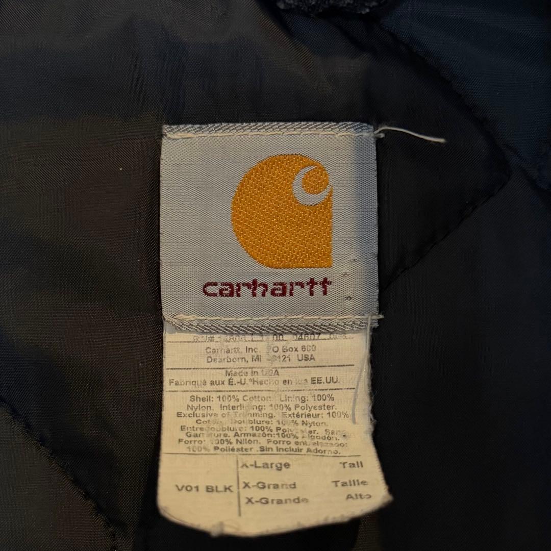 カーハート Carhartt ジップ アップ 裏地 キルティング ベスト 90s