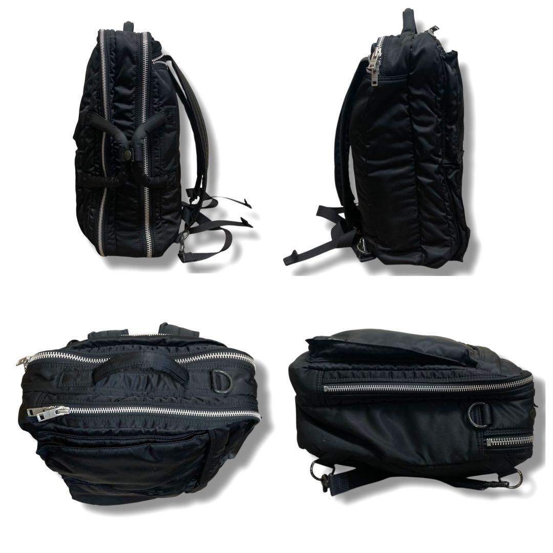 美品　新型　ポーター　ビジネスバッグ　3way　リュック　タンカー　2層　　黒