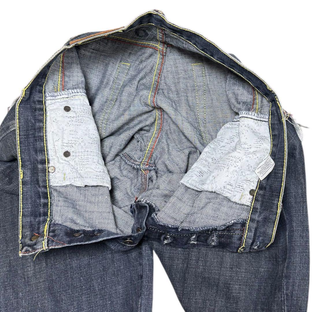 RED MONKEY COMPANY デニム ハーフパンツ ボタンフライ 刺繍