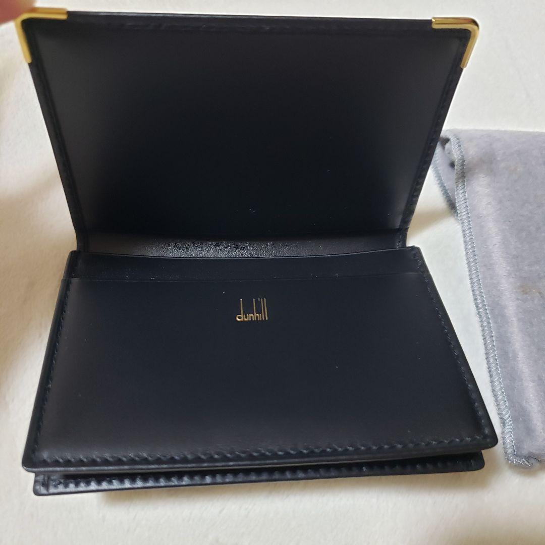 dunhill 黒 レザー 名刺入れ カードケース　パスケース　新品　ダンヒル