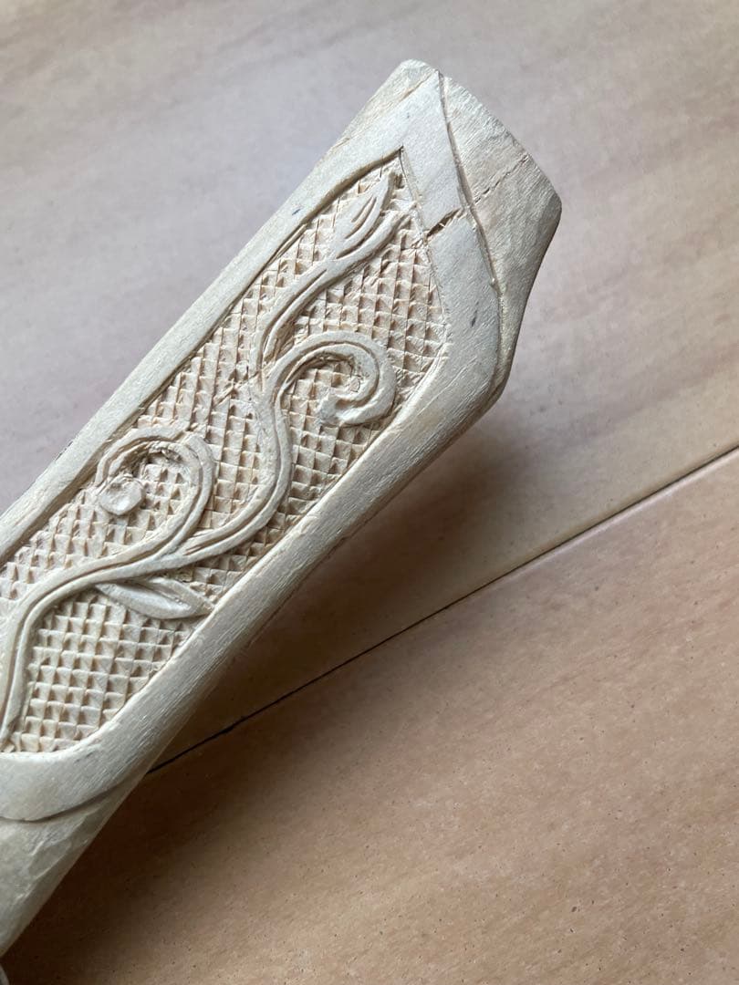 あやか【アイヌ】マキリ　レアな熊の彫刻デザイン入り