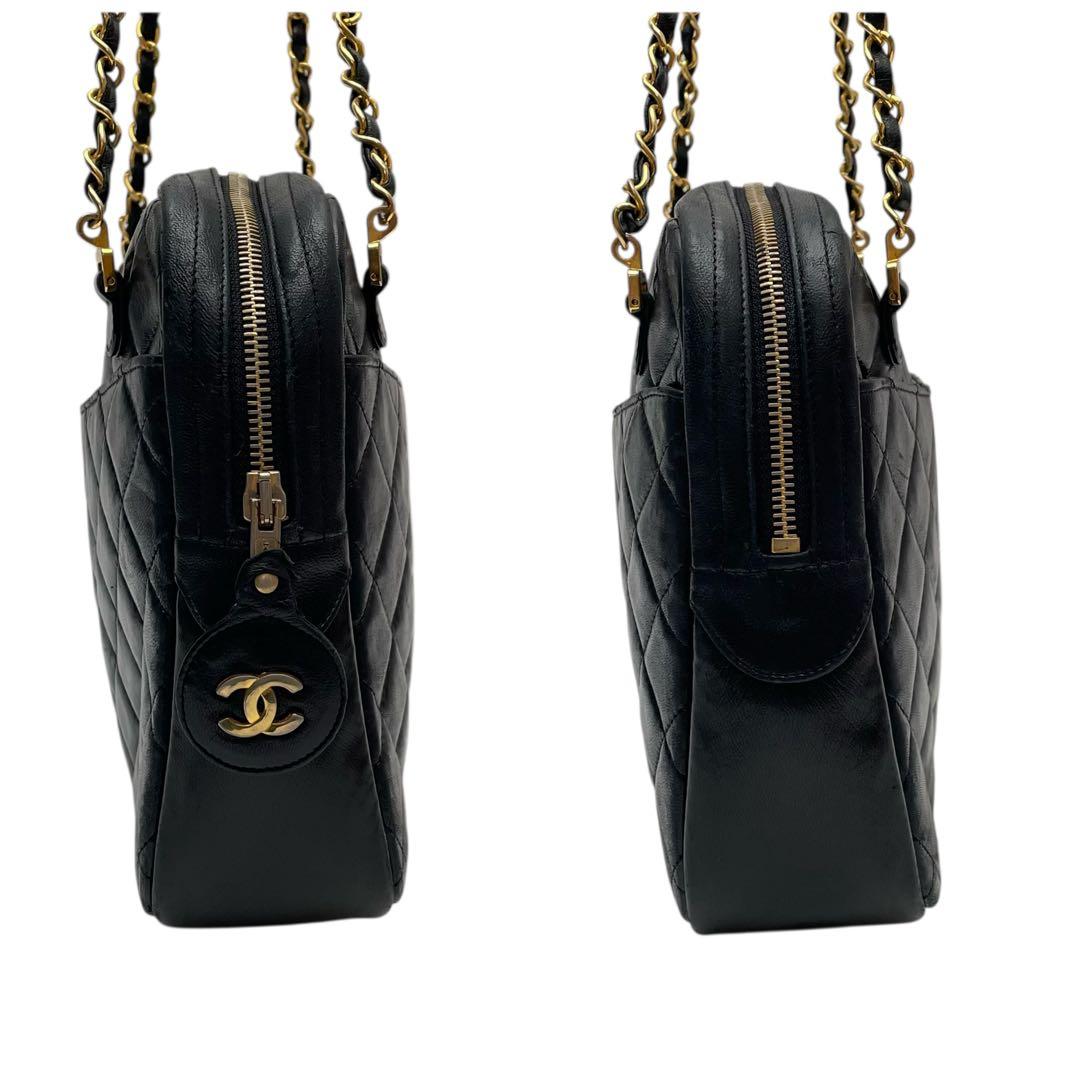 シャネル マトラッセ ラムスキン チェーン ショルダー トート バッグ レザー